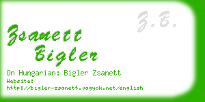 zsanett bigler business card